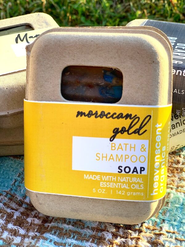 Moroccan Gold Shampoo and Body Soap Bar - Image 5